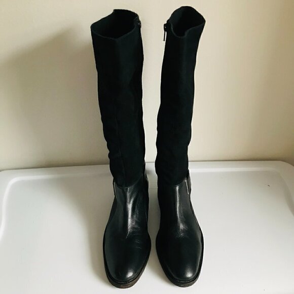 NWOB Bernardo B2 Suede Leather Buckle Knee Boots Size 10 EU 42 - Picture 4 of 7